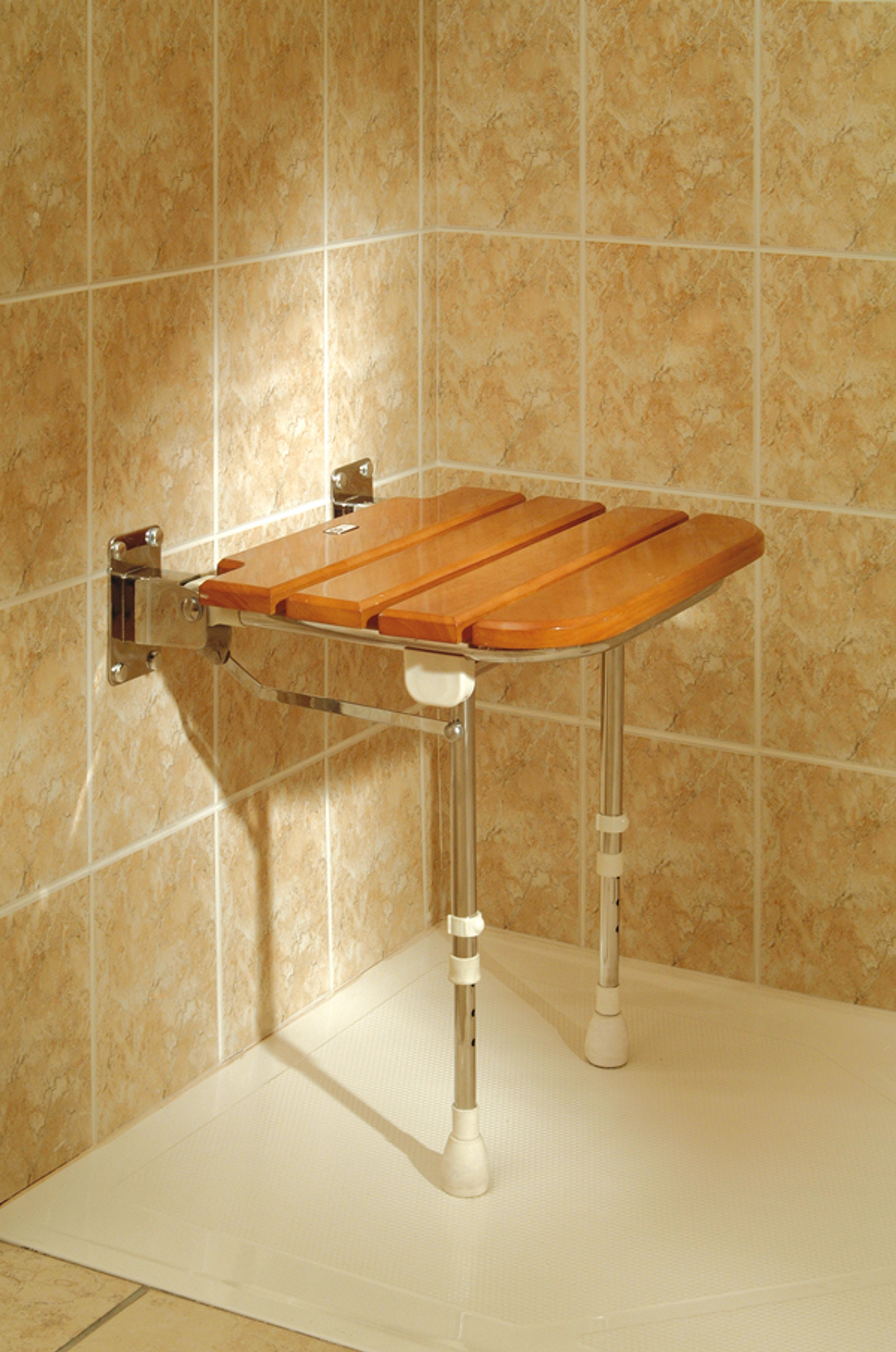 Wooden Wall Mounted Shower Seat Disabled Shower Seat   04030 Down  86812.1305993070 