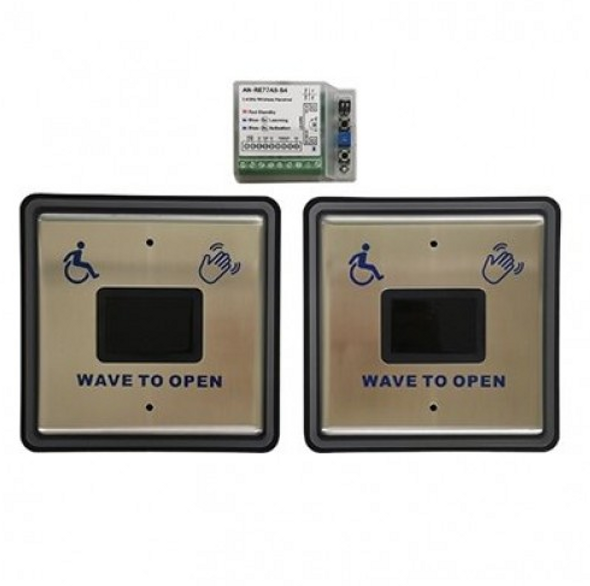 Wave To Open Square 4-1/2" Kit - Battery Powered
