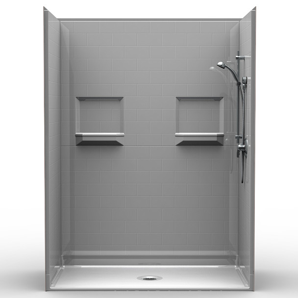 Remodelers Accessible Shower 60 X 30 Center Drain