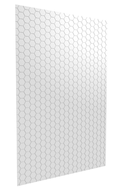 Hexagon Design Shower Wall Panel 48" X 84"