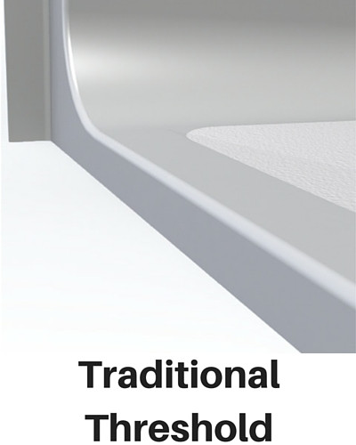 4 Piece 63 X 31 ADA Shower with 3/4" Threshold CareProdx