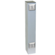 Wireless 42" X 6" Square Double Push Plate Bollard