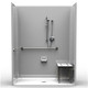 4 Piece 63 X 31 ADA Shower with 3/4" Threshold