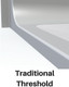4 Piece 63 X 37 ADA Shower with 3/4" Traditional Threshold