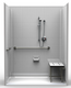 63 x 37 Code Compliant Multi-Piece Trench Drain Shower