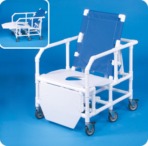 Bariatric Reclining Shower Chair with Commode Opening