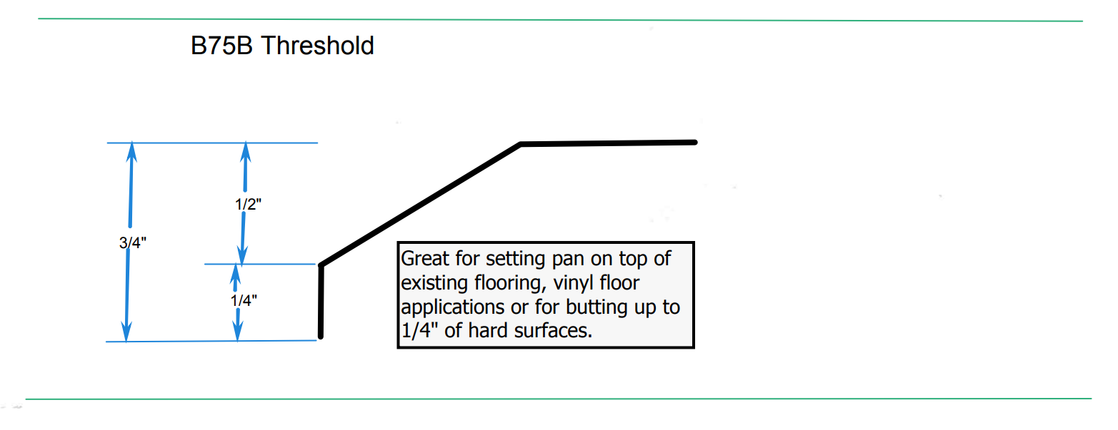 Barrier Free Shower - Five piece 54x36 - Subway Tile Look