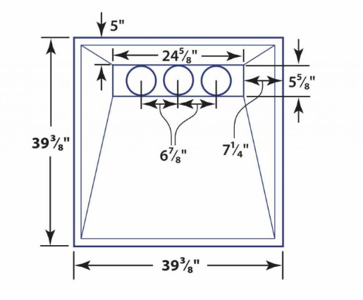 TrueDek Linear Tub Replacement Tile Over Shower Pan 59 X 35-1/2