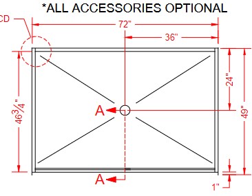 Four Piece 48 in. x 37 in. Wheelchair Accessible Shower APF4836BF4P Wheelchair Accessible Bathroom