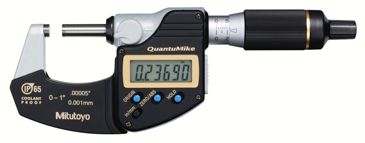 ASDQMS Mitutoyo QuantuMike 293-180-30 Coolant Proof Micrometer