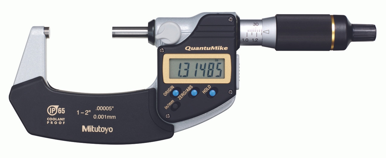 ASDQMS Mitutoyo 293-181-30 QuantuMike Coolant Proof Micrometer