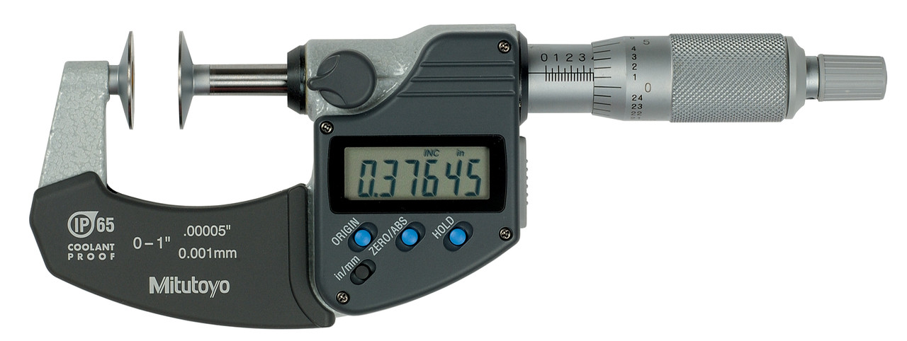 Mitutoyo 323-350-32 Digimatic Disk Micrometer with SPC Data Output