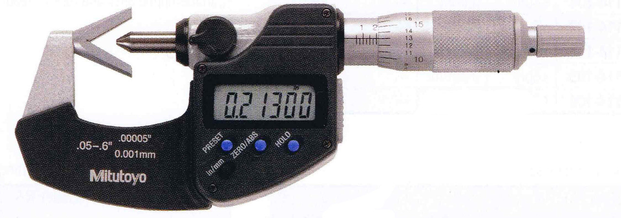 ASDQMS Mitutoyo 314-352-30 IP65 V-Anvil Micrometer - 0.4- 1.0" Range