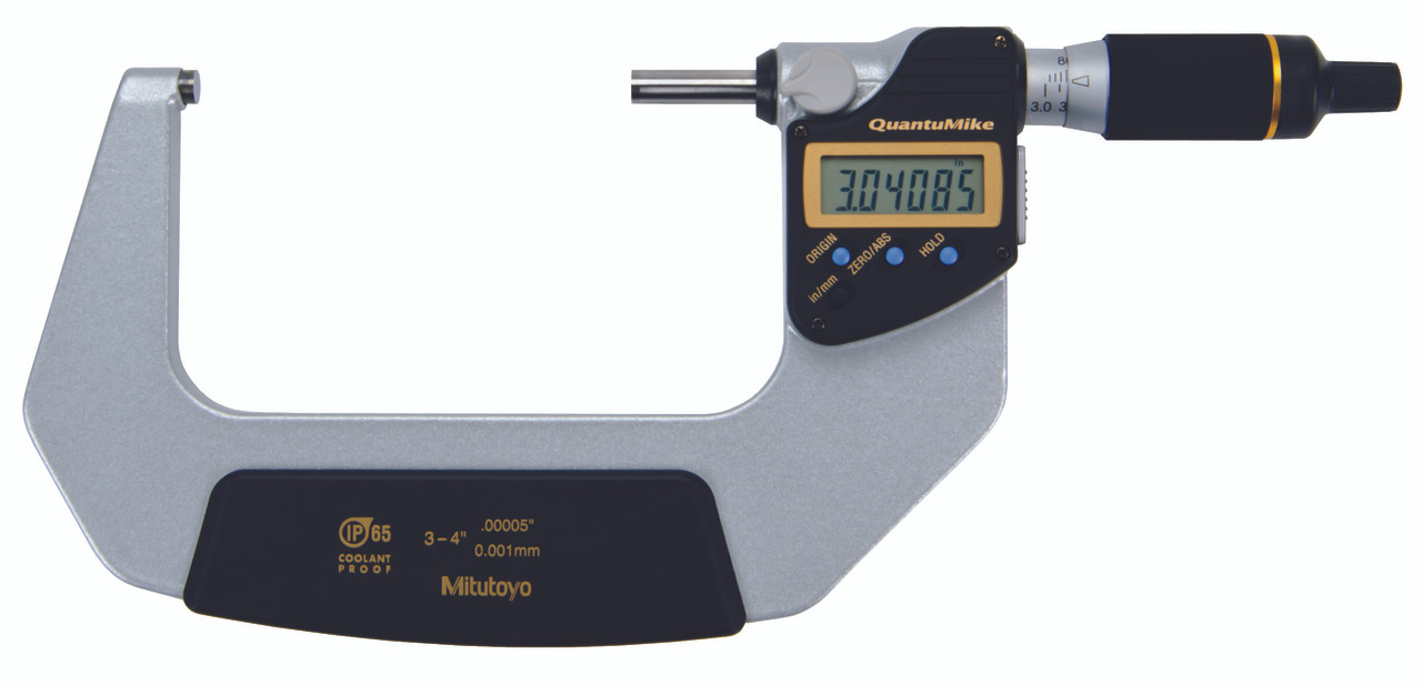 ASDQMS Mitutoyo 293-183-30 QuantuMike Coolant Proof Micrometer