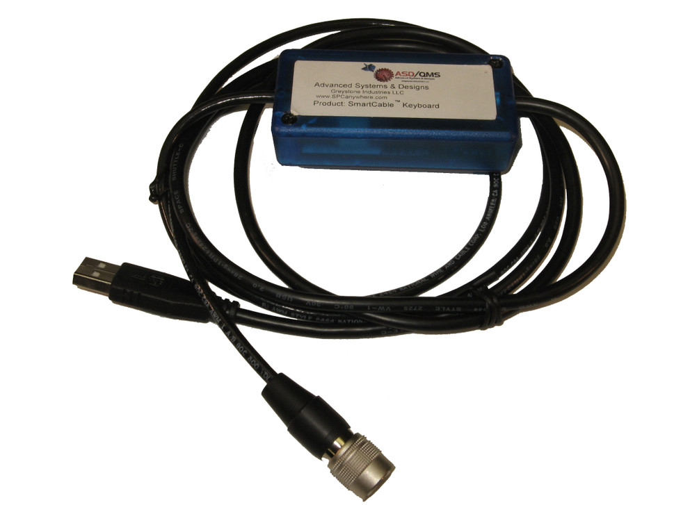 ASDQMS SmartCable™ with Excel Keyboard Output for Chatillon DFGS | DFE | DFS II | DFIS 500 Gauge | DF II Series
