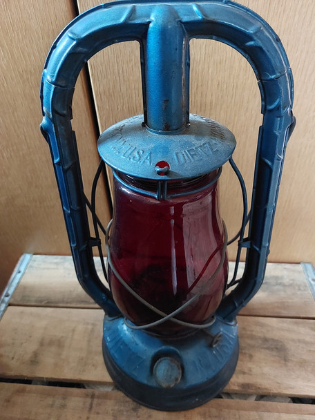 Vintage Monarch Oil Lamp with Red Lense