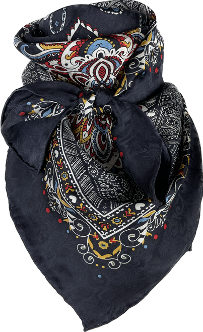 Navy/White Paisley 