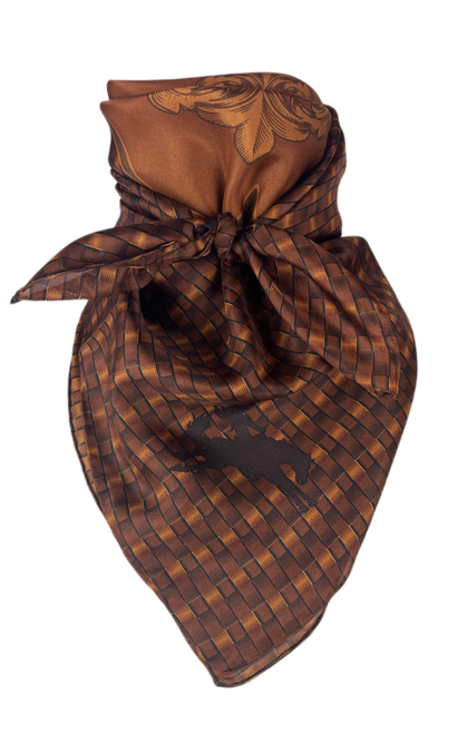 Brown Tooled Leather