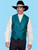 Scully Paisley Vest  Teal