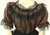 Lace Trim Ruffle Top - Brown/Black