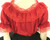 Lace Trim Ruffle Top - Red