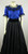 Lace Trim Ruffle Top - Royal/Black