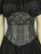 Steel Boned Black/Silver Waspie Corset 