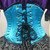Steel Boned Turquoise Satin Waspie Corset 