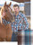 Wyoming Traders Blue/Brown Western Snap Shirt