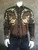 Men's Floral 2-Tone Western Shirt in Brown & Gold