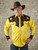 Men's 2-Tone Yellow & Black Floral Embroidery Western Shirt