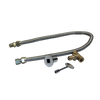 Warming Trends Crossfire 90K BTU Linear Brass 18” Burner System - Pan - Key Valve Kit Fire Pit Gas Burner The Fire Pit Store