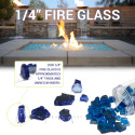 1/4 inch Starfire Classic Fire Glass 5