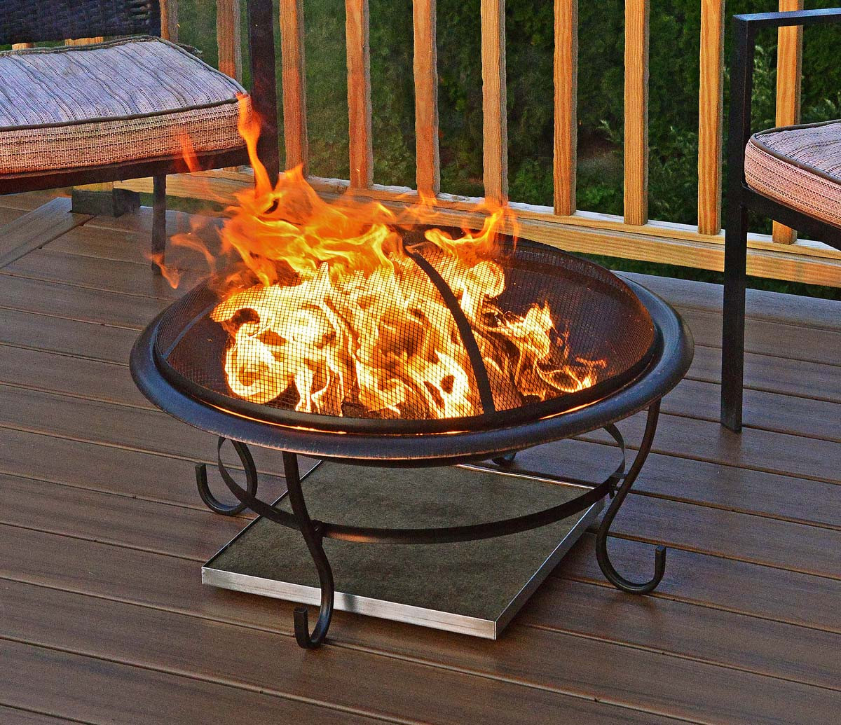 Deck Protect 30 inch by 30 inch Fire Pit Pad and Rack - DP5002 - The ...