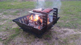 Cooking Over a Wood Fire Pit