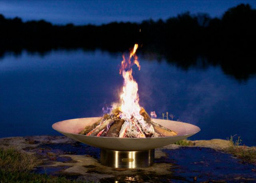 Fire Pit Art Bella Vita 34" Stainless Steel - BV34 Artistic Fire Pits The Fire Pit Store