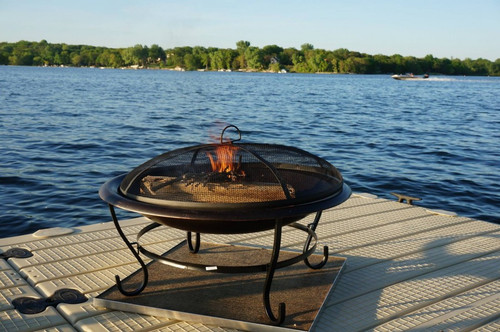 Deck Protect 36 inch by 36 inch Black Fire Pit Pad and Rack - DPB4002 Fire Pit Accessories The Fire Pit Store Deck Protect 36 inch by 36 inch Black Fire Pit Pad and Rack - DPB4002 Fire Pit Accessories The Fire Pit Store
