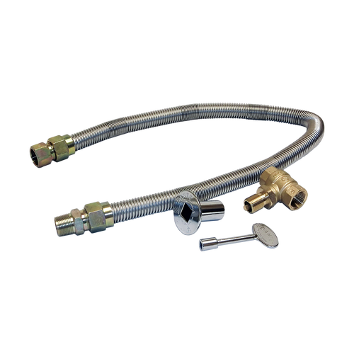 Warming Trends Crossfire 190K BTU Linear Brass 38” Burner System - Pan - Key Valve Kit Fire Pit Gas Burner The Fire Pit Store