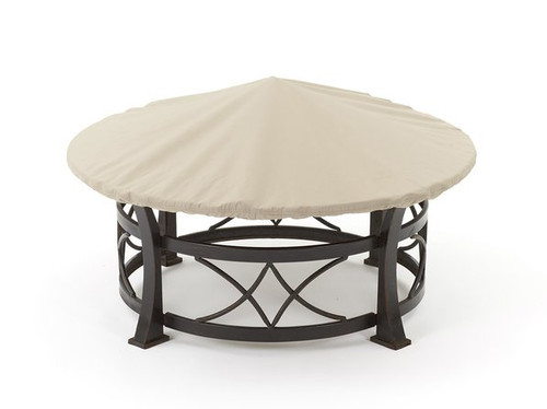 Round Fire Pit Cover - Durable Khaki or Charcoal - 30 - 36 inches