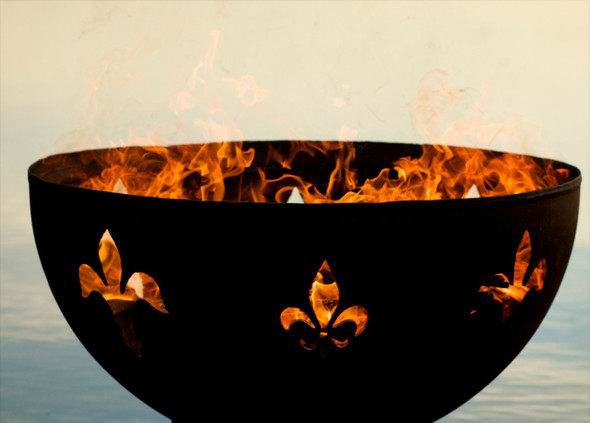 Fire Pit Art 36" Fleur de Lis Lily Flower - FDL Fire Pits The Fire Pit Store Fire Pit Art 36" Fleur de Lis Lily Flower - FDL Fire Pits The Fire Pit Store
