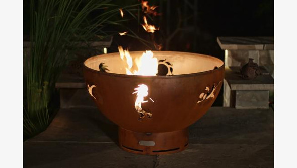 Fire Pit Art 36" Kokopelli - Koko, Sun And Gecko - KO Fire Pits The Fire Pit Store 1 Fire Pit Art 36" Kokopelli - Koko, Sun And Gecko - KO Fire Pits The Fire Pit Store 1