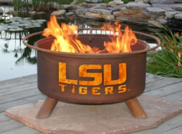 Patina Products - LSU University College Fire Pit - F221 Iron Fire Pit - Steel Fire Pit The Fire Pit Store Patina Products - LSU University College Fire Pit - F221 Iron Fire Pit - Steel Fire Pit The Fire Pit Store
