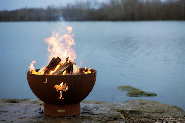 Fire Pit Art 35" Tropical Moon Fire Pit - TM Fire Pit Art 35" Tropical Moon Fire Pit - TM