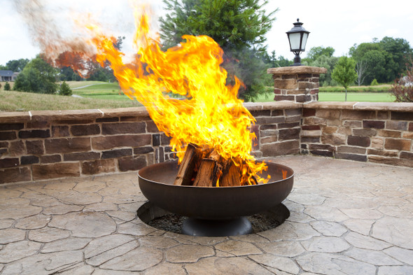 Ohio Flame Patriot 48" Diameter Fire Pit Natural Steel - OF48FPNSF Fire Pits The Fire Pit Store 4
