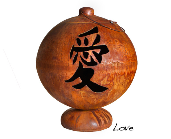 Ohio Flame 30 inch Live, Laugh, Love Fire Globe Japanese Fire Pit - Patina Finish - OF30FGLLL Iron Fire Pit - Steel Fire Pit The Fire Pit Store Ohio Flame 30 inch Live, Laugh, Love Fire Globe Japanese Fire Pit - Patina Finish - OF30FGLLL Iron Fire Pit - Steel Fire Pit The Fire Pit Store