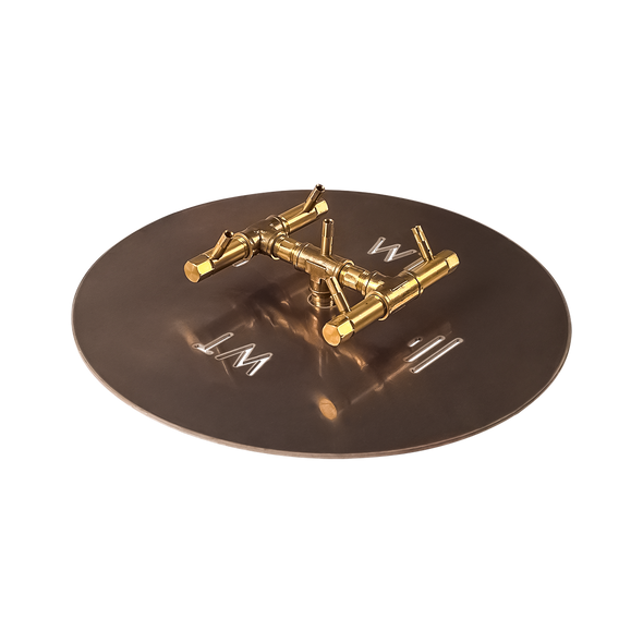 Warming Trends Crossfire 60K BTU Natural Gas or LP Burner and 18" Plate - CFB60-ALPL18 Fire Pit Gas Burner The Fire Pit Store Warming Trends Crossfire 60K BTU Natural Gas or LP Burner and 18" Plate - CFB60-ALPL18 Fire Pit Gas Burner The Fire Pit Store