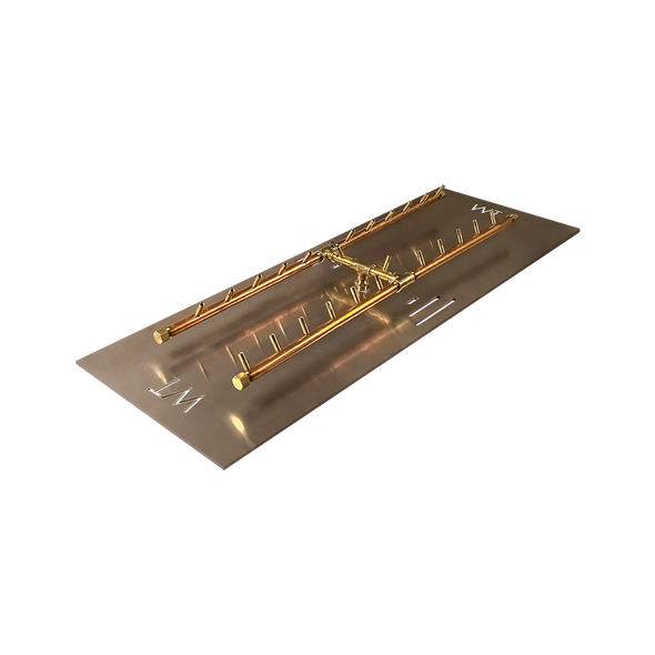 Warming Trends Crossfire 240K BTU H-Style Gas Burner and Plate - CFBH240NG-ALPL1746 Fire Pit Gas Burner The Fire Pit Store Warming Trends Crossfire 240K BTU H-Style Gas Burner and Plate - CFBH240NG-ALPL1746 Fire Pit Gas Burner The Fire Pit Store