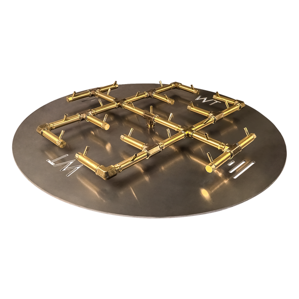 Warming Trends Crossfire Burner 300K BTU Natural Gas or LP Burner and 42" Plate - CFB300-ALPL42 Fire Pit Gas Burner The Fire Pit Store Warming Trends Crossfire Burner 300K BTU Natural Gas or LP Burner and 42" Plate - CFB300-ALPL42 Fire Pit Gas Burner The Fire Pit Store