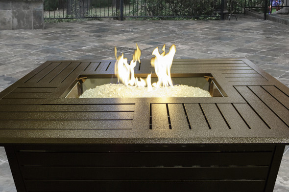 TFPS Rectangle Slatted Aluminum Fire Pit Table - TFPS-FS-1010-T-12 Fire Pit Table The Fire Pit Store TFPS Rectangle Slatted Aluminum Fire Pit Table - TFPS-FS-1010-T-12 Fire Pit Table The Fire Pit Store