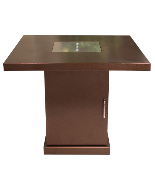 TFPS Square Steel Hammered Bronze Fire Pit Table - TFPS-GSF-PR-PC Fire Pit Table The Fire Pit Store TFPS Square Steel Hammered Bronze Fire Pit Table - TFPS-GSF-PR-PC Fire Pit Table The Fire Pit Store